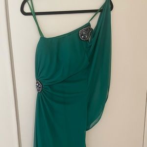 Emerald evening dress